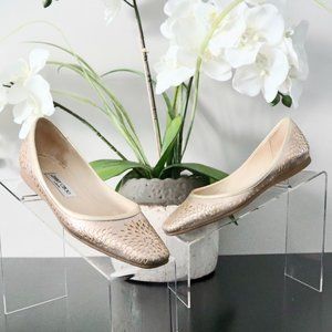 Jimmy Choo Gold Flats